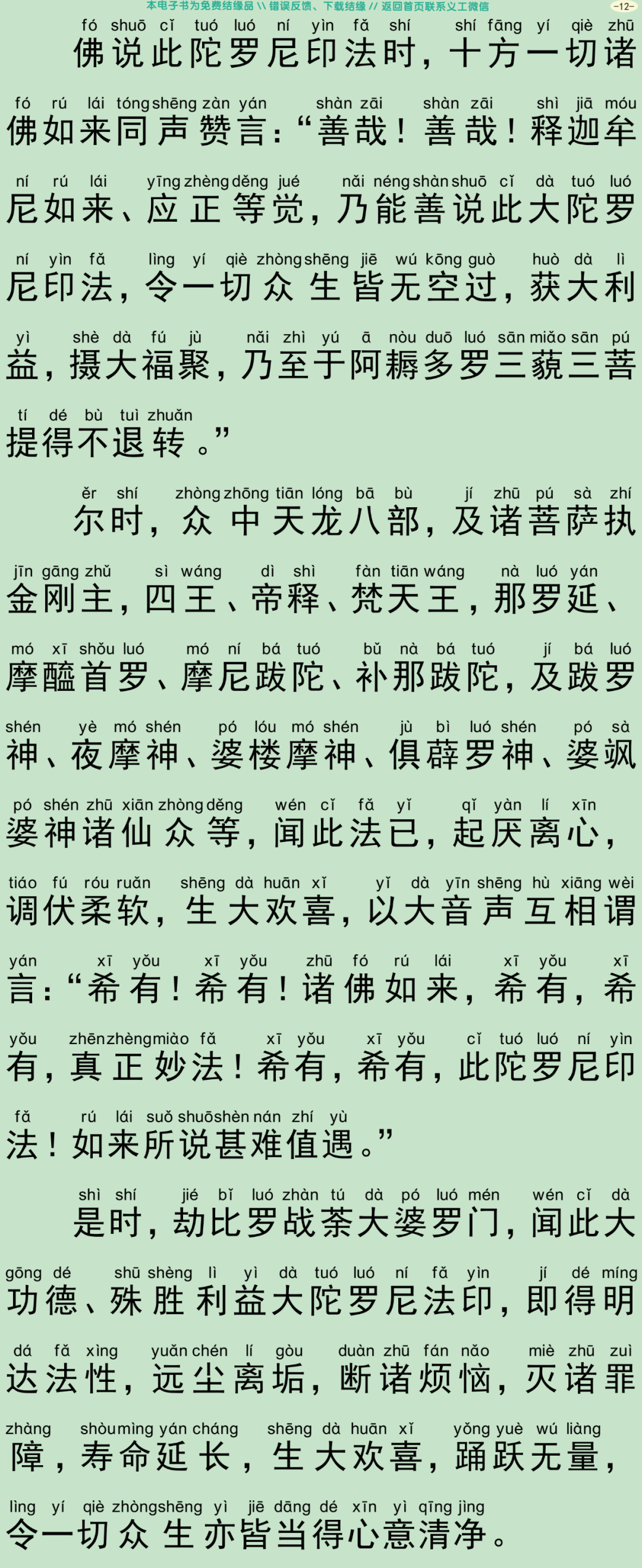 无垢净光大陀罗尼经15
