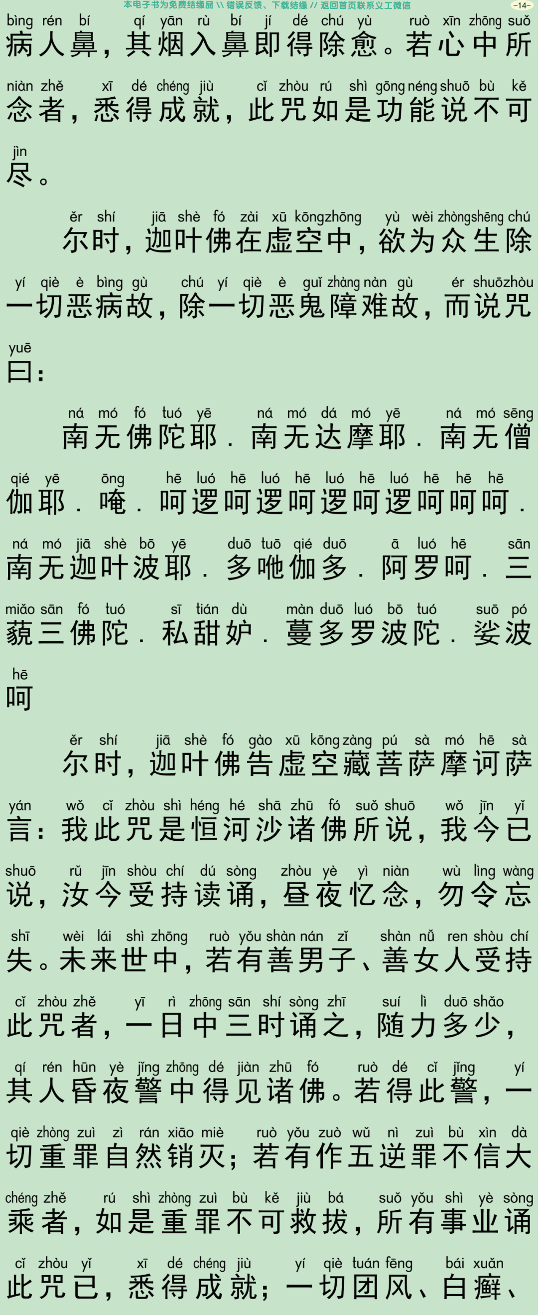 虚空藏菩萨问七佛陀罗尼咒经17