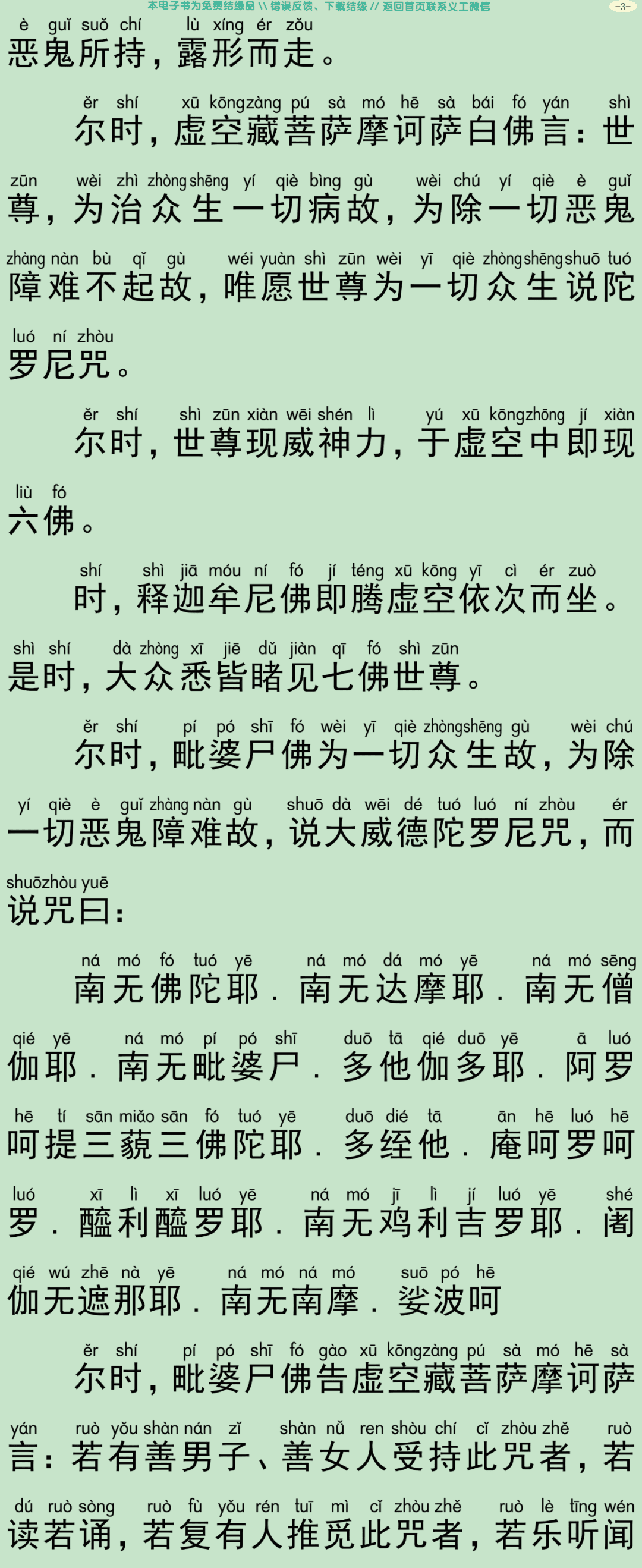 虚空藏菩萨问七佛陀罗尼咒经6