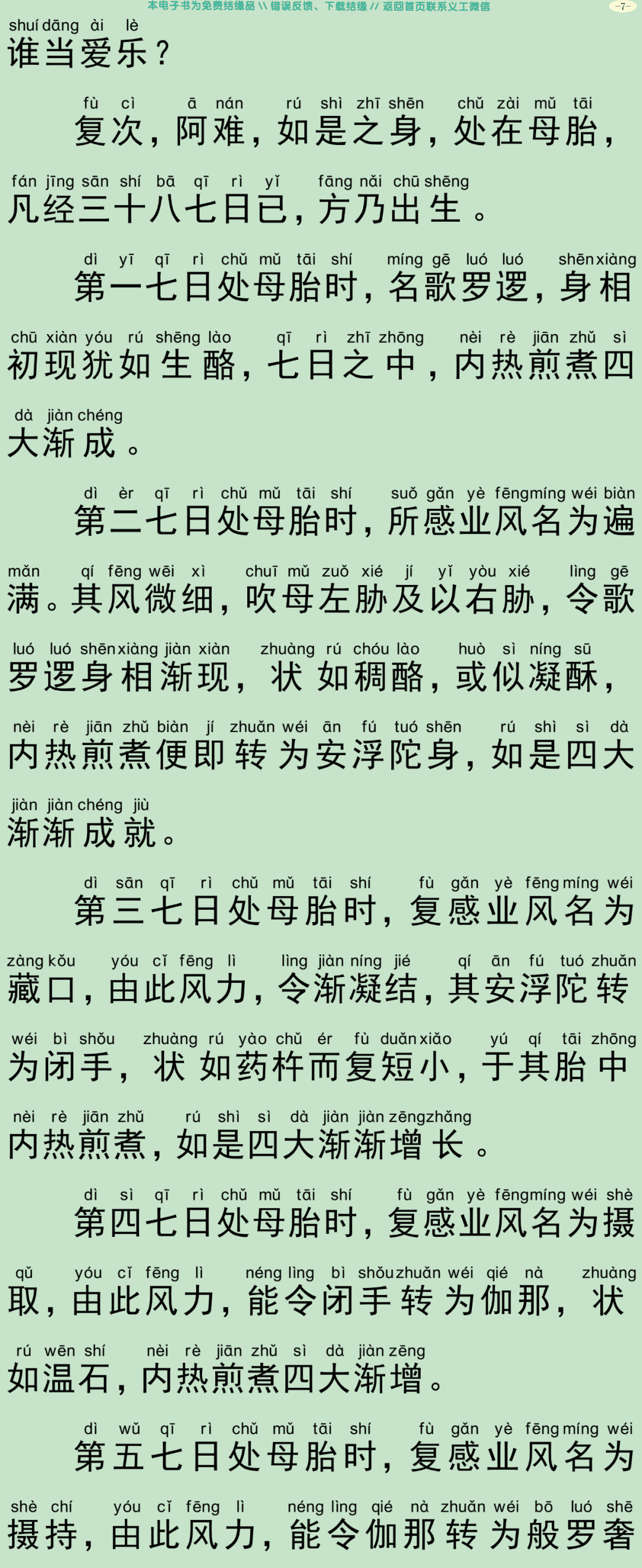 佛为阿难说人处胎经10
