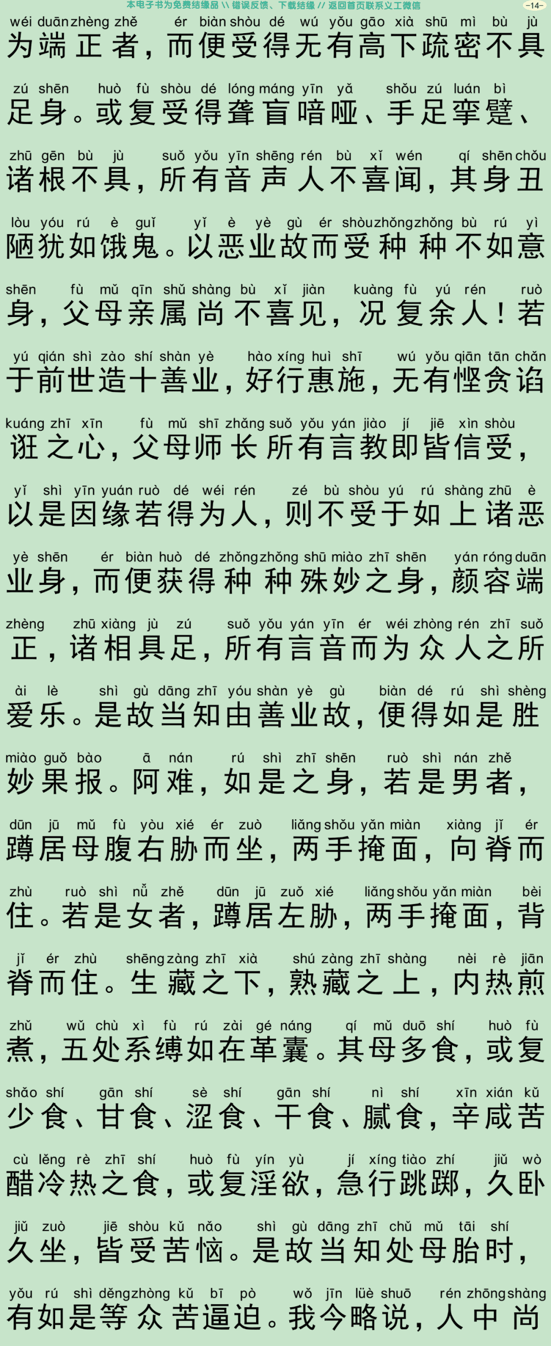 佛为阿难说人处胎经17