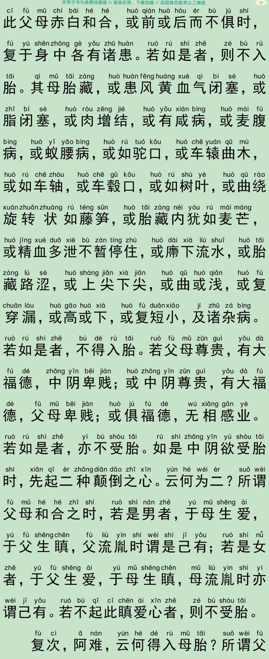 佛为阿难说人处胎经6